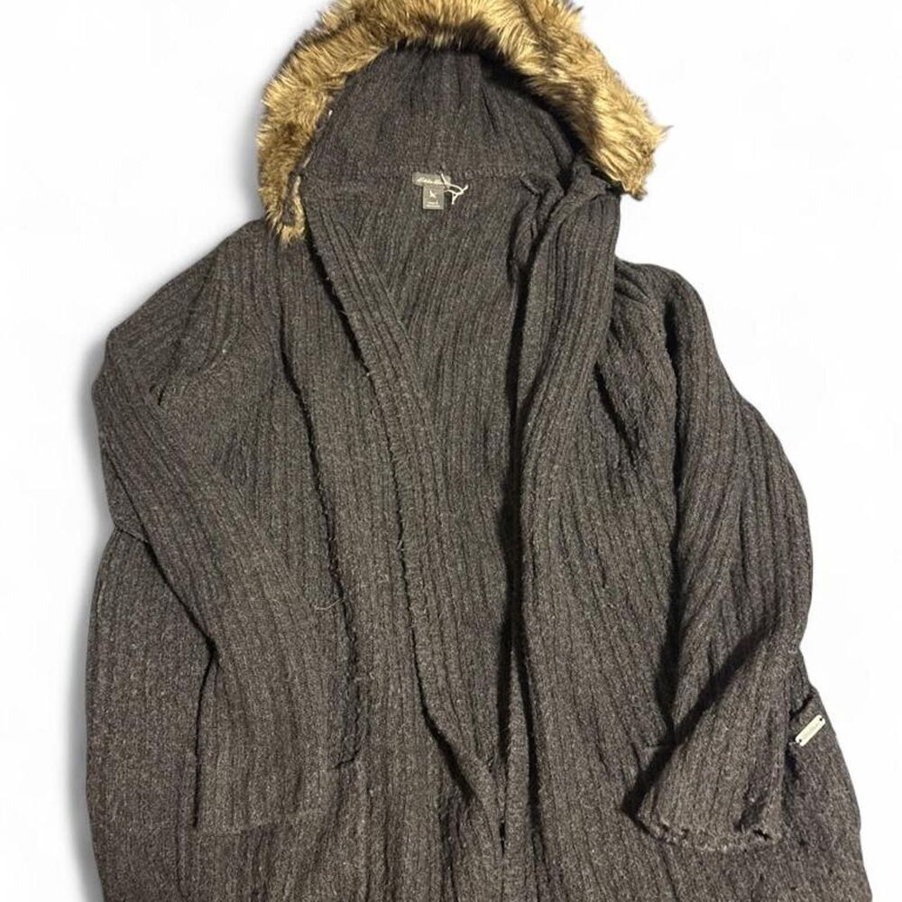 Eddie-bauer Women's Grey and Black Jumper